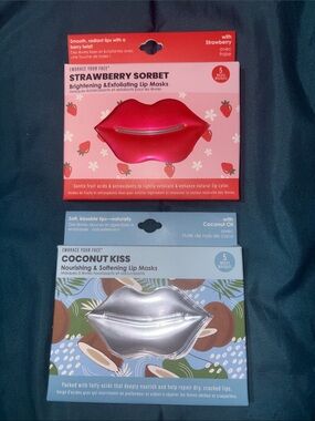 Embrace Your Face - Strawberry Sorbet & Coconut Kiss Lip Masks - 2 x 5